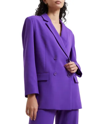 French Connection Women's Whisper Notched Collar Double-Breasted Blazer