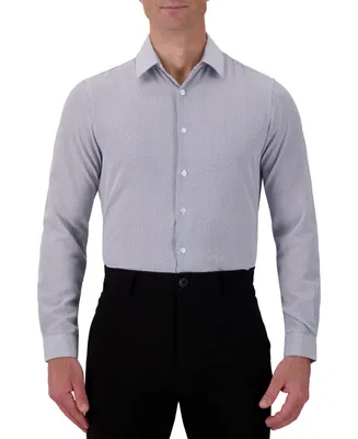 C-lab Nyc Men's Slim-Fit Honeycomb Print Dress Shirt