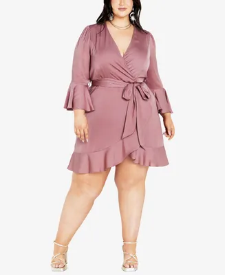 City Chic Plus Estelle Wrap Dress