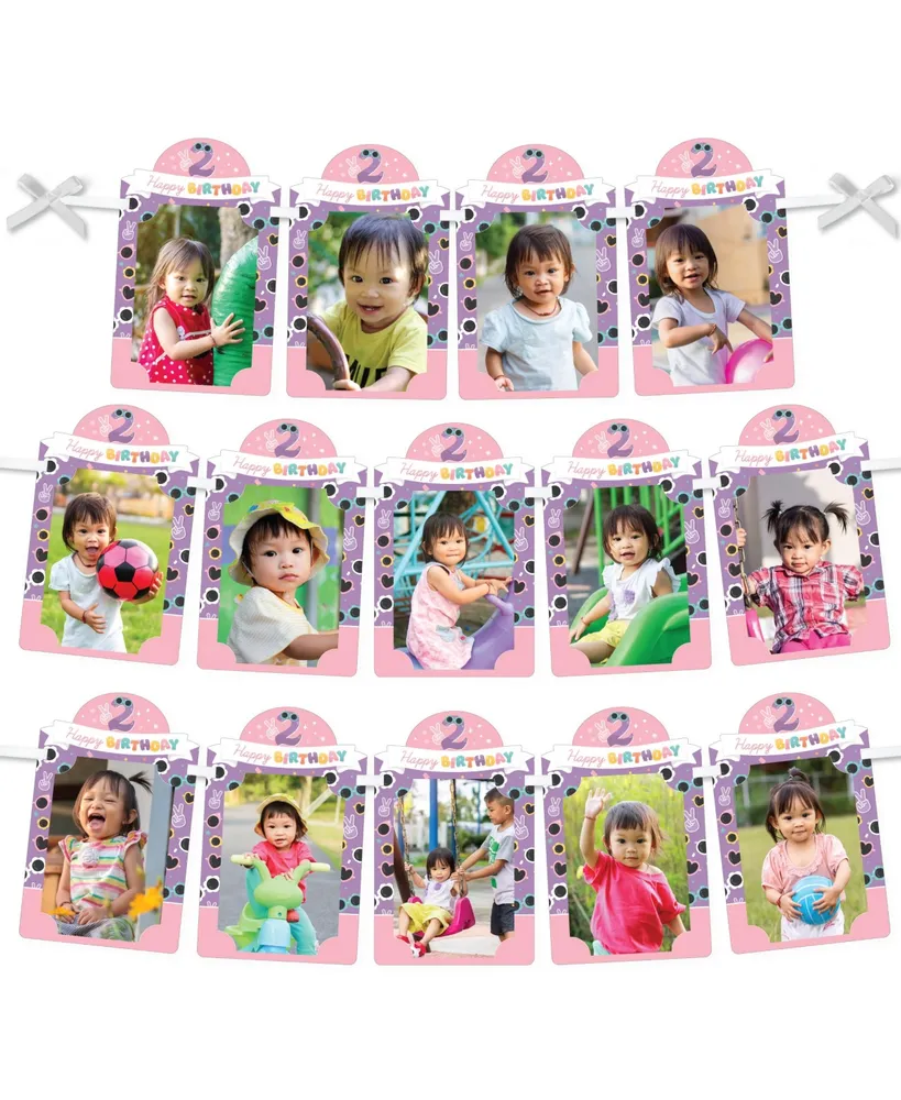 Big Dot Of Happiness Two Cool - Girl - Pastel 2nd Birthday Water Bottle  Sticker Labels - Set of 20 - Assorted Pre