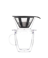 Bodum 12 oz Pour Over Coffee Dripper and Double Wall Mug