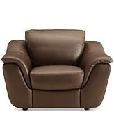 Closeout! Jennard 47" Leather Arm Chair, Created for Macy's