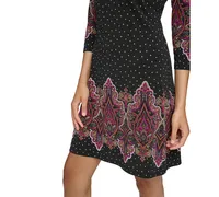 Tommy Hilfiger Women's Paisley 3/4-Sleeve Shift Dress