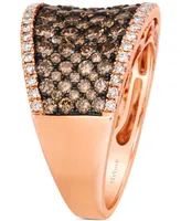 Le Vian Chocolate Diamond & Nude Diamond Concave Ring (3 ct. t.w.) in 14k Rose Gold