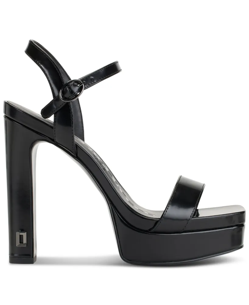 Karl Lagerfeld Paris Women's Jaina Ankle-Strap Platform Sandals