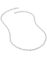 Singapore Link 20" Chain Necklace in Sterling Silver