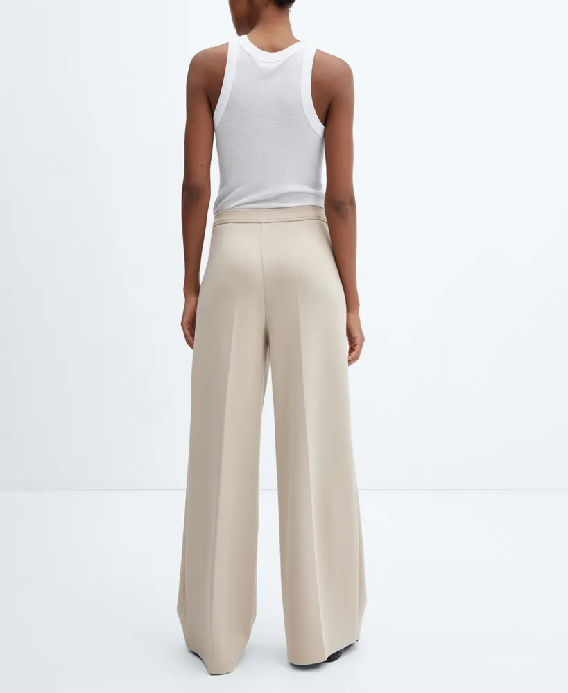 MANGO Women's High-Waist Palazzo Pants - Macy's