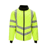 RefrigiWear Men's Hi Vis Diamond Quilted Water Repellent Jacket