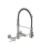 Simplie Fun 3 Functions Wall Mounted Bridge Kitchen Faucet