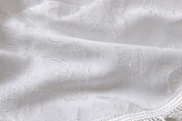 Kate Aurora Georgina Ultra Luxurious Raised Jacquard And Fringed Trimmed Austrian Window Valance Curtains