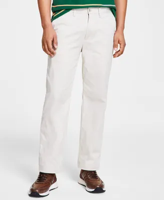Nautica Men's Classic-Fit Stretch Solid Flat-Front Chino Deck Pants