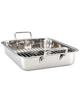 Farberware Classic Series Stainless Steel 17" x 12.25" Roaster with Rack
