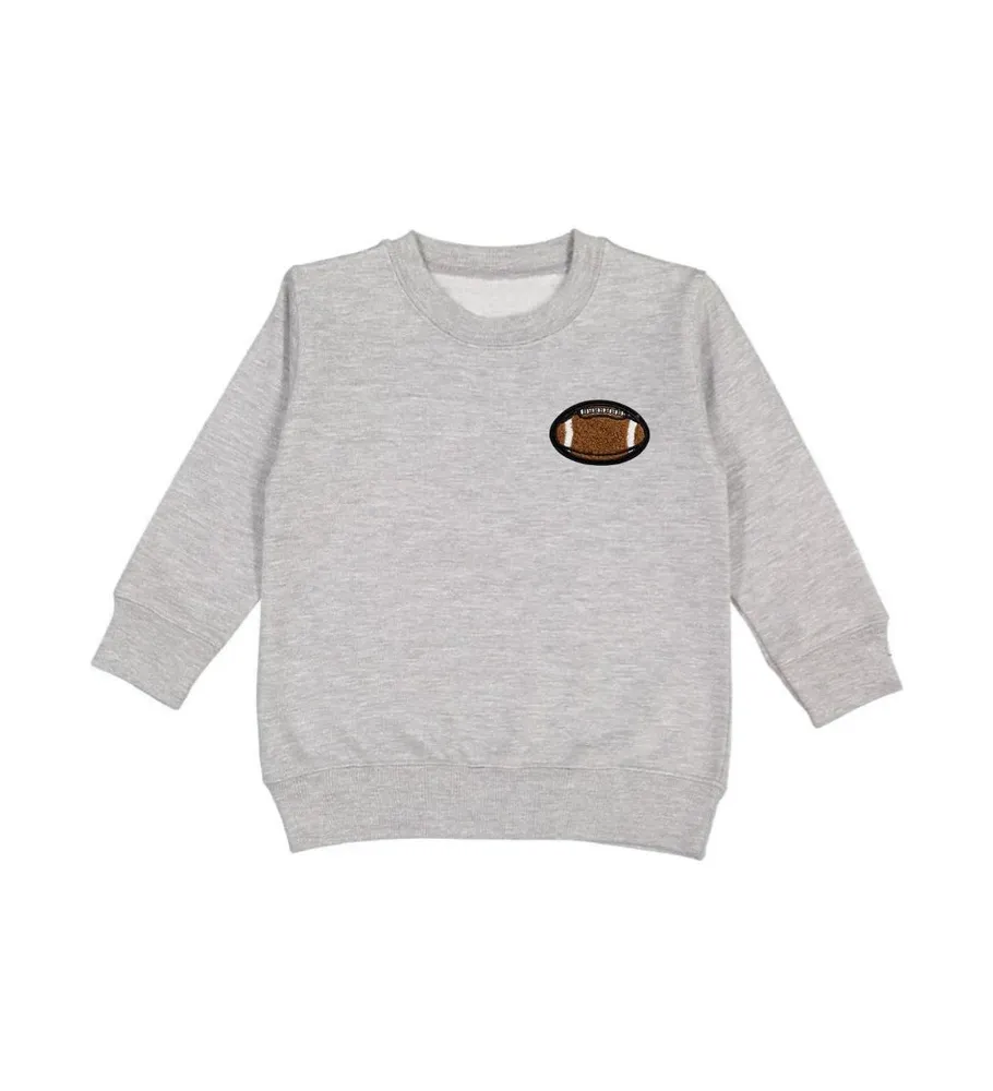 Little and Big Boys Football Patch Sweatshirt