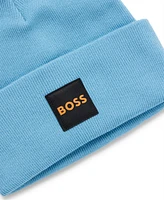 Boss by Hugo Boss Men's Double-Layer Patch Beanie Hat