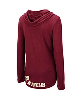 Women's Colosseum Garnet Florida State Seminoles My Lover Lightweight Hooded Long Sleeve T-shirt