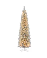 Kurt Adler 7' Led Tinsel Slim Winchester Tree