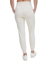 Dkny Sport Women's Logo-Drawstring Fleece Jogger Sweatpants
