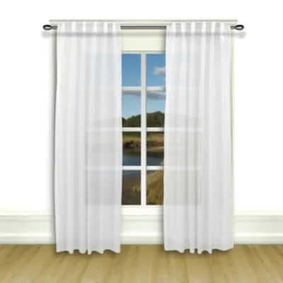 Ricardo Checkmate Tier Curtain Pair 70W x 36L - Black