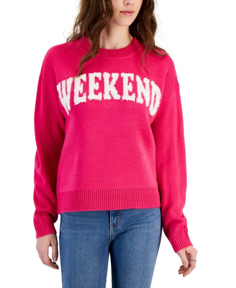 Hooked Up by Iot Juniors' Long-Sleeve Sweater