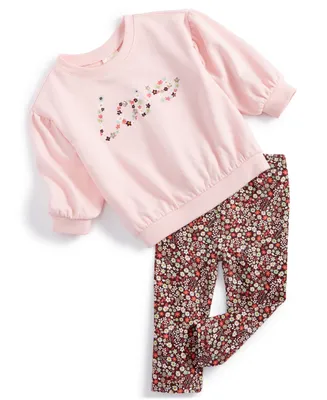 First Impressions Baby Girls Love Shirt and Leggings, 2 Piece Set, Created for Macy's