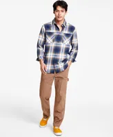 Sun + Stone Men's Alfredo Plaid Long-Sleeve Button-Up Shirt, Created for Macy's