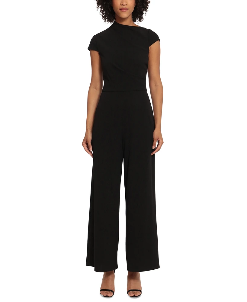 Maggy London Women's Cap-Sleeve Straight-Leg Jumpsuit