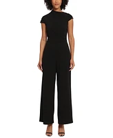 Maggy London Women's Cap-Sleeve Straight-Leg Jumpsuit