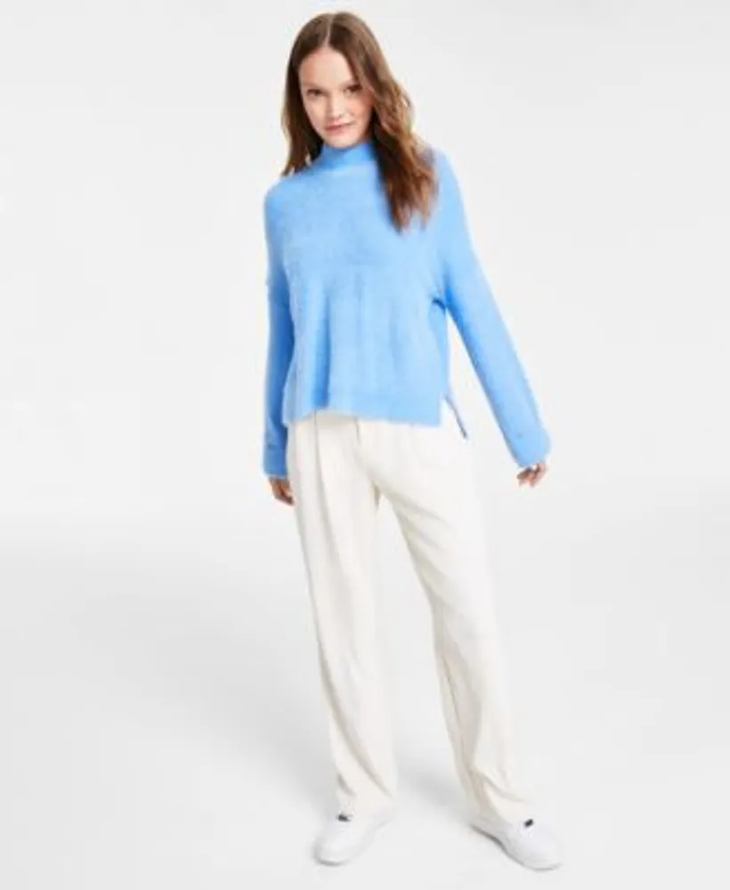 Women's Mockneck Eyelash Sweater, Created for Macy's