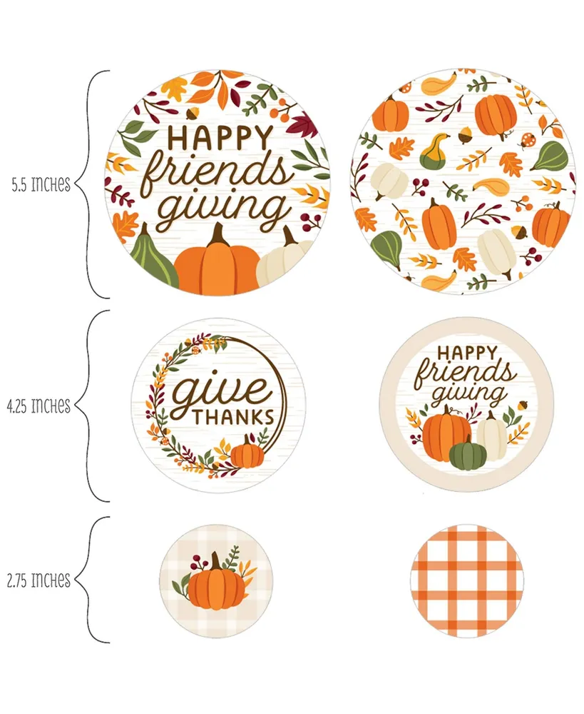 Fall Friends Thanksgiving Friendsgiving Party Giant Large Confetti 27 Count - Assorted Pre