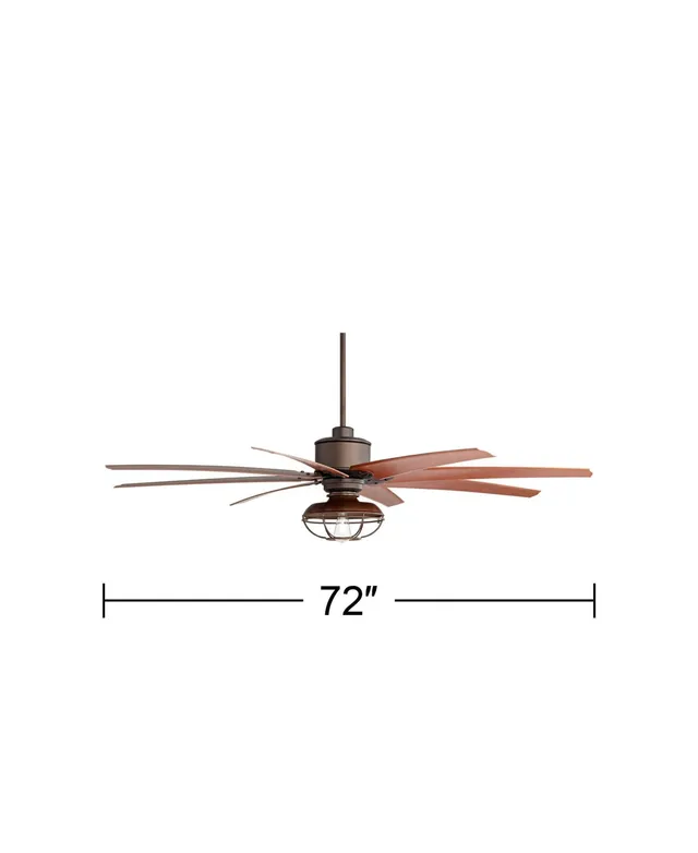 Casa Vieja 84 Ultra Breeze Modern Industrial Outdoor Ceiling Fan with  Dimmable Led Light Remote Control Matte Black Wet Rated for Patio Exterior  Hous