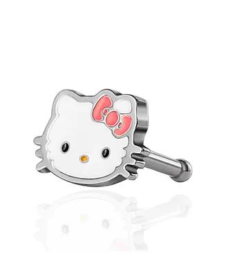 Sanrio Hello Kitty Authentic Officially Licensed Womens 20G Stainless Steel Nose Ring Bone Stud