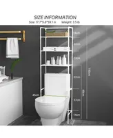 Sugift Over the Toilet Shelf 3-Shelf Storage Shelf, White