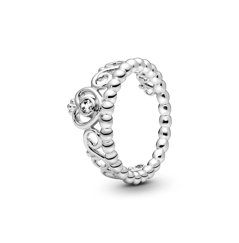 Pandora Cubic Zirconia Moments Princess Tiara Crown Ring