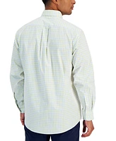 Club Room Men's Regular-Fit Gingham Dress Shirt, Created for Macy's