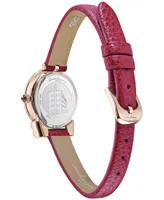Salvatore Ferragamo Women's Swiss Gancini Red Leather Strap Watch 22mm