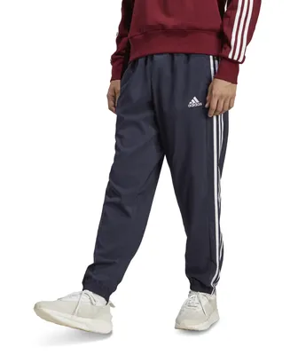 adidas Men's Aeroready Essentials Elastic Cuff Woven 3-Stripes Tracksuit Pants