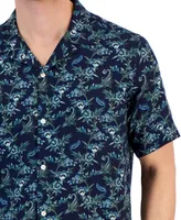 Club Room Men's Floral-Print Camp Shirt, Created for Macy's