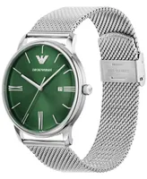 Emporio Armani Men's Minimalist Stainless Steel Mesh Bracelet Watch 42mm