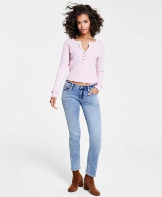 Lucky Brand Womens Dolman Popover Shirt Sweet Straight Leg Jeans