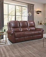 White Label Florentina 82" Leather Match Power with Power Headrests Double Reclining Sofa
