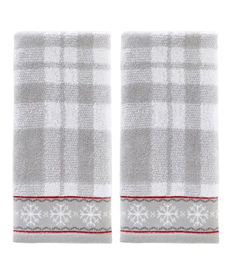 Skl Home Whistler Plaid Cotton 2 Piece Hand Towel Set