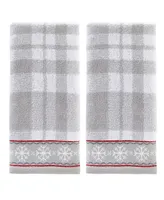 Skl Home Whistler Plaid Cotton 2 Piece Hand Towel Set