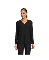 Lands' End Women's Long Sleeve Performance V-Neck Top