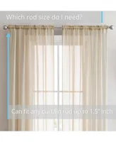 Hlc.me 2 Pack Sheer Voile Window Curtain Sheer Panels