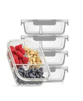 JoyJolt Glass Meal Prep Containers -Compartments