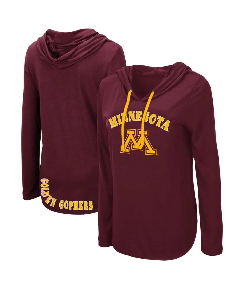 Women's Colosseum Maroon Minnesota Golden Gophers My Lover Lightweight Hooded Long Sleeve T-shirt