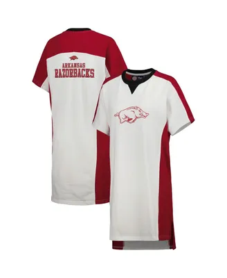 Women's G-iii 4Her by Carl Banks White Arkansas Razorbacks Home Run T-shirt Dress