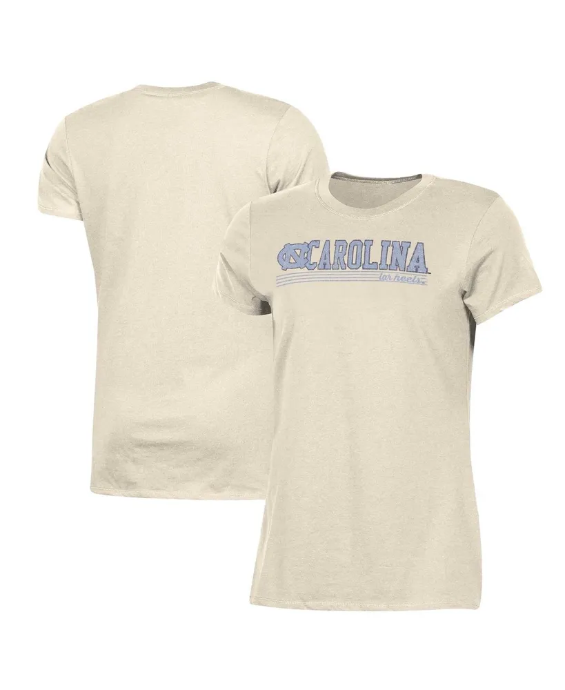 Women's Champion Cream Distressed North Carolina Tar Heels Classic T-shirt