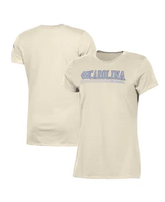 Women's Champion Cream Distressed North Carolina Tar Heels Classic T-shirt