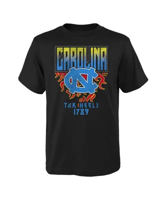 Big Boys Black Distressed North Carolina Tar Heels The Legend T-shirt